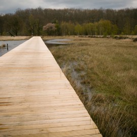 Van Vliet Kastanjehout houten fiets en wandelbrug Van Vliet Kastanjehout houten fiets en wandelbrug