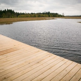 Van Vliet Kastanjehout houten fiets en wandelbrug Van Vliet Kastanjehout houten fiets en wandelbrug