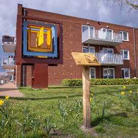 Bewegwijzering van Duurzaam Kastanje hout Bewegwijzering van Duurzaam Kastanje hout