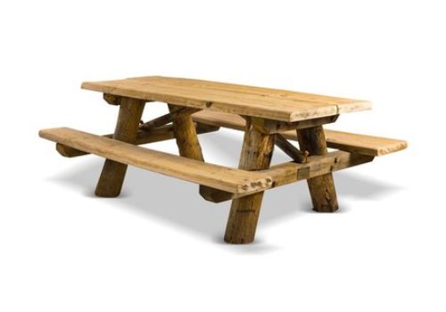 Boomstam picknicktafel Boomstam picknicktafel